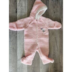 Vtg Cuddle Time One Pc Infant Girl Jacket Coat Pink Size 0-6 Months 1980s Birds